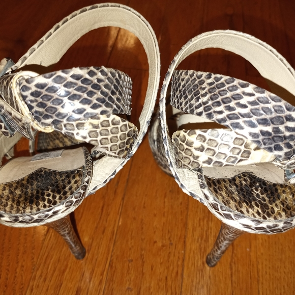 Jimmy Choo women's Stiletto Reptile Sandal Size 38.5 - Picture 7 of 13